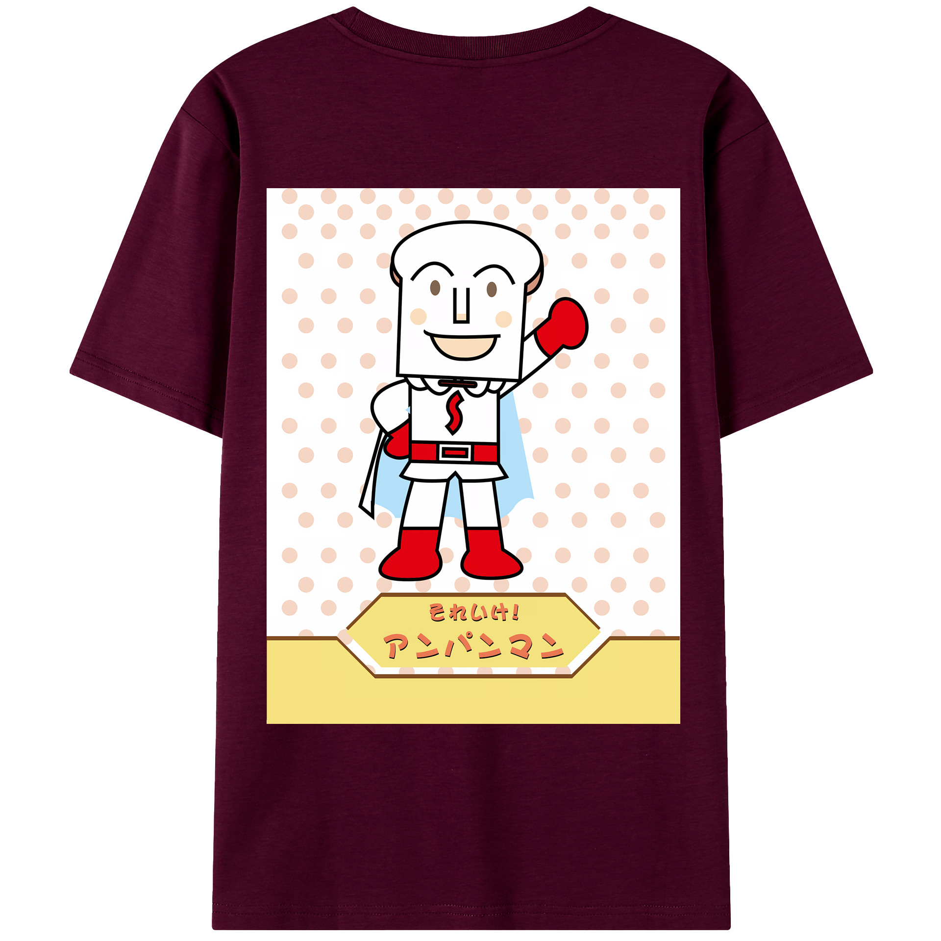 （画像用） アンパンマン Anpanman レディース半袖Tシャツ(バックプリント)
